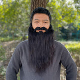 Maxbell Long Beard Costume Adult Kids Dwarf Gnome Beard for Festive Party Supplies Black