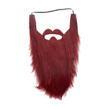 Maxbell Long Beard Costume Adult Kids Dwarf Gnome Beard for Festive Party Supplies Red