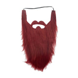 Maxbell Long Beard Costume Adult Kids Dwarf Gnome Beard for Festive Party Supplies Red