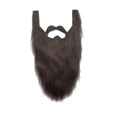 Maxbell Long Beard Costume Adult Kids Dwarf Gnome Beard for Festive Party Supplies Gray