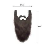 Maxbell Long Beard Costume Adult Kids Dwarf Gnome Beard for Festive Party Supplies Gray