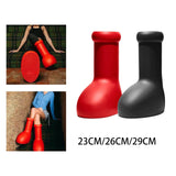 Maxbell Rain Boots Lightweight Big and Round Toe Shoes for Party Outdoor Holidays Red for Kid 31-35