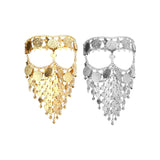Maxbell Cosplay Belly Dance Face Veil Metal Veils for Masquerade Party Supplies Prom Aureate