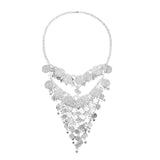 Maxbell Cosplay Belly Dance Face Veil Metal Veils for Masquerade Party Supplies Prom Argent