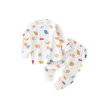 Maxbell Kids Pajama Set Pajama Suit Nightdress Breathable for Infant Unisex Fruit Height 73cm