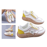 Maxbell Women Casual Sneakers Nonslip Fashion Breathable for Running Hiking Female Yellow 36