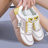 Maxbell Women Casual Sneakers Nonslip Fashion Breathable for Running Hiking Female Yellow 37