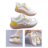 Maxbell Women Casual Sneakers Nonslip Fashion Breathable for Running Hiking Female Yellow 38