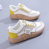 Maxbell Women Casual Sneakers Nonslip Fashion Breathable for Running Hiking Female Yellow 39