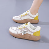 Maxbell Women Casual Sneakers Nonslip Fashion Breathable for Running Hiking Female Yellow 40
