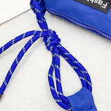 Maxbell Dumpling Bun Handbag Coin Purse Crossbody Bags Shoulder Bag for Shopping Blue