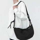 Maxbell Dumpling Bun Handbag Coin Purse Crossbody Bags Shoulder Bag for Shopping Black
