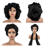Maxbell Girls Hair Bonnet Portable Reusable for Cooking Shower Household Cleaning Black