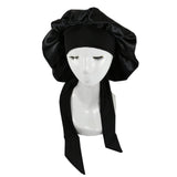 Maxbell Girls Hair Bonnet Portable Reusable for Cooking Shower Household Cleaning Black