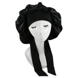 Maxbell Girls Hair Bonnet Portable Reusable for Cooking Shower Household Cleaning Black