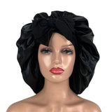 Maxbell Girls Hair Bonnet Portable Reusable for Cooking Shower Household Cleaning Black