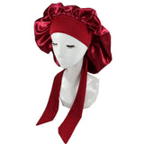 Maxbell Girls Hair Bonnet Portable Reusable for Cooking Shower Household Cleaning Red