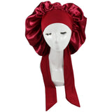 Maxbell Girls Hair Bonnet Portable Reusable for Cooking Shower Household Cleaning Red