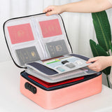 Maxbell Document Organizer with Zipper Storage Pouch for Office Travel  Black