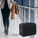 Maxbell Document Organizer with Zipper Storage Pouch for Office Travel  Black