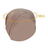 Maxbell Muslim Indian Turban Hat Head Cover Scarf Head Wrap Stretch Bandana Khaki