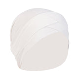 Maxbell Muslim Indian Turban Hat Head Cover Scarf Head Wrap Stretch Bandana White