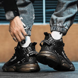 Maxbell Fashion Men's Athletic Sneakers Walking Shoes for Outdoor Jogging Sports 39 Black