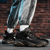 Maxbell Fashion Men's Athletic Sneakers Walking Shoes for Outdoor Jogging Sports 42 Black