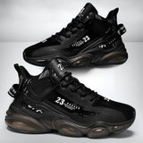 Maxbell Fashion Men's Athletic Sneakers Walking Shoes for Outdoor Jogging Sports 45 Black