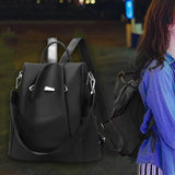 Maxbell Women Ladies Anti Theft Backpack Shoulder Bag Casual Rucksack Waterproof Black