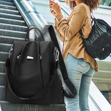 Maxbell Women Ladies Anti Theft Backpack Shoulder Bag Casual Rucksack Waterproof Black