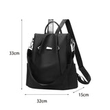 Maxbell Women Ladies Anti Theft Backpack Shoulder Bag Casual Rucksack Waterproof Black