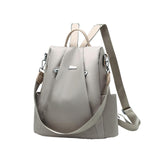 Maxbell Women Ladies Anti Theft Backpack Shoulder Bag Casual Rucksack Waterproof Gray