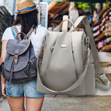 Maxbell Women Ladies Anti Theft Backpack Shoulder Bag Casual Rucksack Waterproof Gray