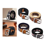 Maxbell Canvas Belt Woven Wide Casual Strap for Trousers Jeans Accessories Travel Black 100cm