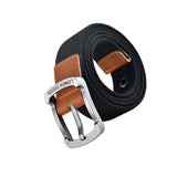 Maxbell Canvas Belt Woven Wide Casual Strap for Trousers Jeans Accessories Travel Black 100cm