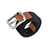 Maxbell Canvas Belt Woven Wide Casual Strap for Trousers Jeans Accessories Travel Black 100cm