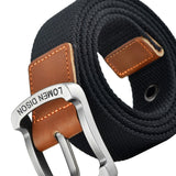 Maxbell Canvas Belt Woven Wide Casual Strap for Trousers Jeans Accessories Travel Black 100cm