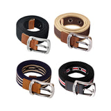 Maxbell Canvas Belt Woven Wide Casual Strap for Trousers Jeans Accessories Travel Black 100cm