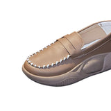 Maxbell Casual Women Shoes Comfortable Slip On Soft for Indoor Outdoor Walking Khaki 35