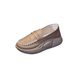 Maxbell Casual Women Shoes Comfortable Slip On Soft for Indoor Outdoor Walking Khaki 37