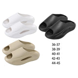 Maxbell Unisex Slippers Anti Slip Summer Thick Platform Bathing House EVA Sandals White 36 37