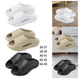 Maxbell Unisex Slippers Anti Slip Summer Thick Platform Bathing House EVA Sandals White 36 37