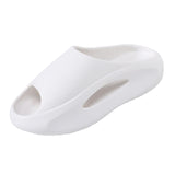 Maxbell Unisex Slippers Anti Slip Summer Thick Platform Bathing House EVA Sandals White 36 37