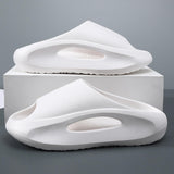 Maxbell Unisex Slippers Anti Slip Summer Thick Platform Bathing House EVA Sandals White 36 37