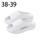 Maxbell Unisex Slippers Anti Slip Summer Thick Platform Bathing House EVA Sandals White 38 39