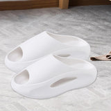 Maxbell Unisex Slippers Anti Slip Summer Thick Platform Bathing House EVA Sandals White 42 43