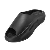 Maxbell Unisex Slippers Anti Slip Summer Thick Platform Bathing House EVA Sandals Black 38 39