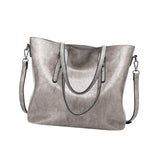 Maxbell Fashion Women Tote Handbag Shoulder Bags Leather for Winter Gray