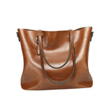 Maxbell Fashion Women Tote Handbag Shoulder Bags Leather for Winter Brown